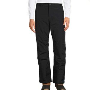 Lands End Men's Insulated Snow Ski Pants With Gaiters Black SIZE 38 T